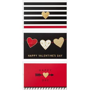 Hallmark Mini Valentines Day Cards Assortment, 18 Cards with Envelopes (Foil Hearts) Galentines Day Cards Pack
