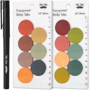Mr. Pen- Transparent Sticky Note Set, 560Sheets, Colorful, Round Transparent Sticky Notes Set, Bible Sticky Notes Clear Sticky Notes Transparent, Bible Notes, Transparent Sticky Notes for Bible Study