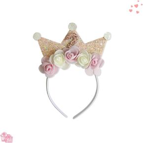 Girl's birthday crown headband, girl's crown, girl's crown headband, girl princess crown, girl's crown headband for ages half to six, girl's birthday crown. (2st birthday headband)