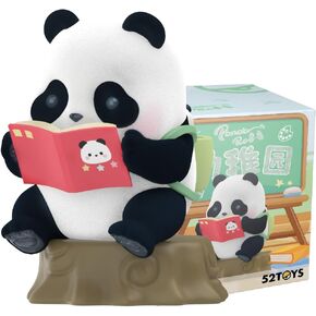 52TOYS Panda Roll Kindergarten Series, 1Pc Candybox Random Cute Popular Collectible Flocking Panda Figures Toys, Creative Panda Gift for Boy Girl Christmas Birthday Party Holiday
