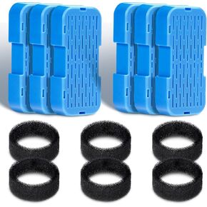 Cat Water Fountain Filters: Suitable for KOOGMOON Steel Cat Fountain(S4) - 6PCS Carbon Filter + 6PCS Foam Filter