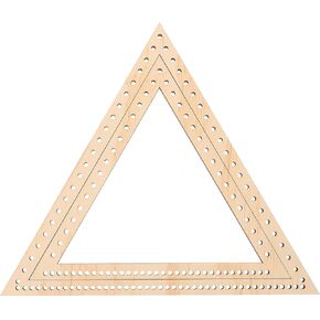 EXCEART Triangle Weaving Looml Frame 2pcs Wooden Knitting Looml Frames for Wall Hanging Tapestry Dream Catcher Handicraft Weaving Supplies
