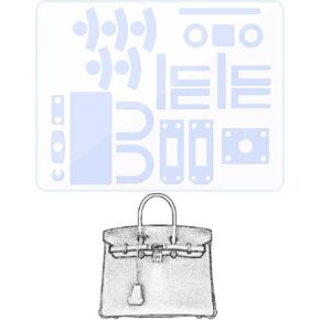 Hardware Protective Film, compatible with Birkin 25 Birkin 30/35. Purse Hardware Sticker Transparent, Anti-scratch, Clear (Birkin 25)