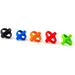 Grifiti Band Joes X Cross Style H-Band 2 بوصة 5 حزمة طويلة يدوم نطاقات السيليكون الطهي الدرجة الساخنة الباردة للأشعة الكيميائية المقاومة للمحفظة النحيفة ، والبطاقات ، وصناديق اليهود ، واللفائف الصغيرة ح.