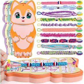 FUNiOi Bracelet Making Kit for Girls 8-10 12 Year Old - DIY Friendship Bracelets Crafts Toys for Kids Ages 6, 7+, Cool Birthday Gift Idea - Cute Squirrel Appearance Bracelet String Maker