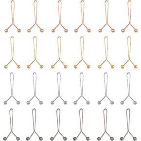 24pcs Hijab Pins for Women Muslim, Exquisite Scarf Safety Pins 4 Colors Headscarf Clip Strong Grip Pearl Brooch Pins for Women Scarves Wedding Dress Shawl Sweater Decorative Accessories