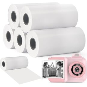 5 Rolls Instant Print Paper Thermal Print Paper No Ink Print Paper for Kids Instant Camera, for Most Kids Instant Camera