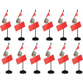 12 حزمة بيرو علامات مكتب تعيين بيرو صغير طاولة صغيرة مكتب مصغرة سطح المكتب العلم ديكور المكتب المنزلي