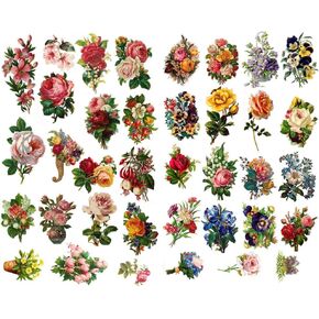 Seasonstorm Spring Bouquet of Flowers Precut Anti-UV Waterproof Decoration Album Planner Stickers Scrapbooking Diary Sticky Paper Flakes (PK045)