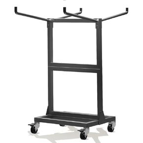 Folding Chair Rack,300Lbs Capacity Heavy Metal Folding Chair Rack with Locking Universal Wheels, Folding Chair Storage Rack for 14 Folding Chairs,for a Variety of Occasions
