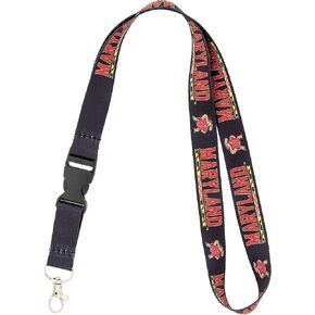 Desert Cactus University of Maryland Lanyard Car Keys ID Badge Holder Keychain Detachable Breakaway Snap Buckle (Black)