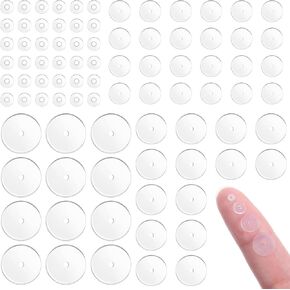 200 PCS Clear Piercing Disc for Piercing Bump Silicone Healing Non Pull Piercing Discs Pressure Silicone Earrings Clear Disc Pads for Keloids Healing Pads Belly Button Piercing Kit, 3mm 5mm 7mm/9mm