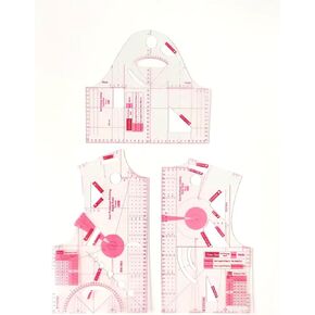 YICBOR 1:3 Fashion Design Ruler for Women Blouse Cloth Design School Student Teching Apparel Drawing Templete Garment Prototype Sewing Ruler
