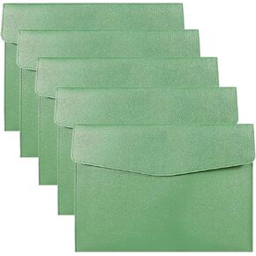 PU Leather A4 File Folder, 5Pack Invisible Magnetic Closure Leather Document, A4 Document Folders, Quality PU Leather Portfolio Organizers, Business File Holders