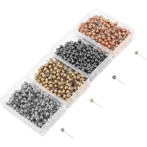 800Pcs Sewing Pins, Ball Beads Head Pins Multicolor Straight Pins Quilting Pins for Dressmaker Jewelry Making Sewing and Craft Decoration