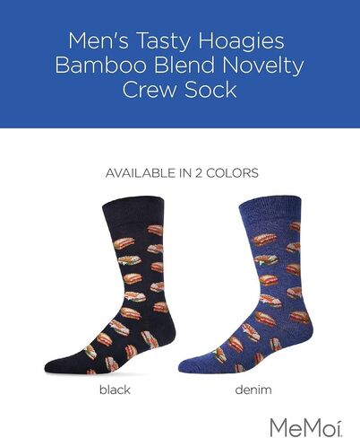 MeMoi Men's Tasty Hoagies Rayan Blend Novelty Crew Sock in Saudi Arabia