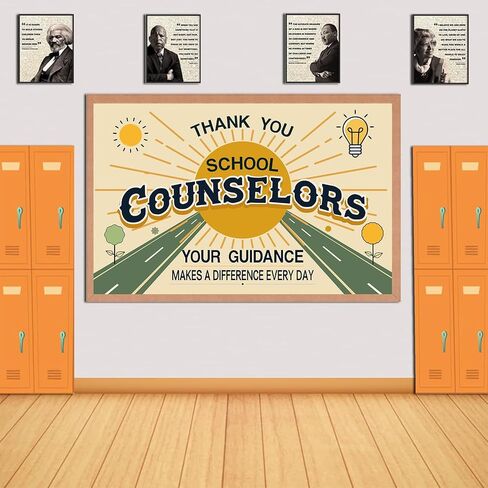 2026 School Counselor Appreciation Banner - for National School Counseling Week, Classroom & PTA Celebrations, Teacher's Office Décor, Thank You Sign for Middle & Elementary School Events in Saudi Arabia