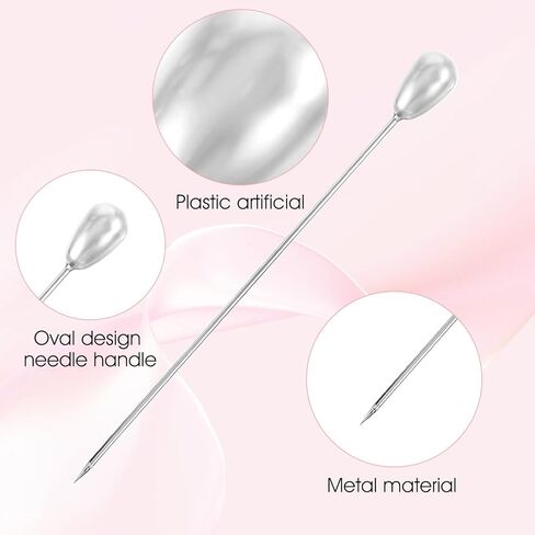 200 Pcs Pearl Head Pins Corsage Boutonniere Pins Pins Straight Pins with Pearl Heads Pearl Push Pins Pearl Pins for Crafts DIY Jewelry Making Sewing Wedding Flower Decorations (2 Inch) in Kuwait