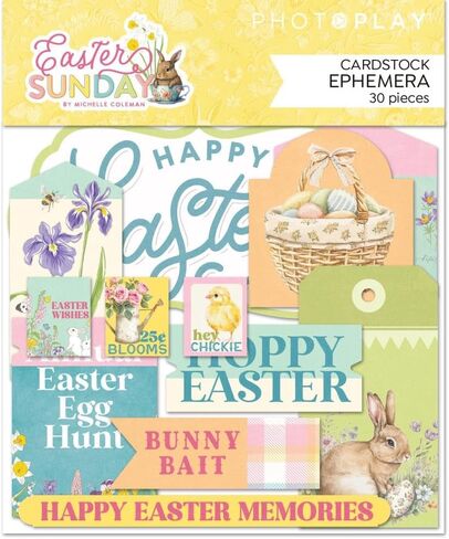 PhotoPlay Easter Sunday Collection Bundle - 12 × 12 مجموعة مجموعة + ephemera cardstock cuts in Kuwait