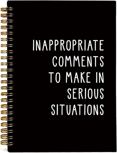 Funny Notebooks Journal, Sarcastic Notebooks for Work, Funny Office Gifts for Coworkers, Funny Notebooks for Work, Office Humor Gifts, Black Hardcover Spiral Notebook 5.5x8.3 Inch in Kuwait