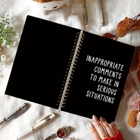 Funny Notebooks Journal, Sarcastic Notebooks for Work, Funny Office Gifts for Coworkers, Funny Notebooks for Work, Office Humor Gifts, Black Hardcover Spiral Notebook 5.5x8.3 Inch in Kuwait