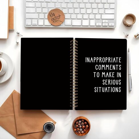 Funny Notebooks Journal, Sarcastic Notebooks for Work, Funny Office Gifts for Coworkers, Funny Notebooks for Work, Office Humor Gifts, Black Hardcover Spiral Notebook 5.5x8.3 Inch in Kuwait