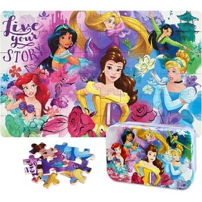 Jigsaw Puzzles 60 Pieces Puzzles for Kids Ages 4-8 Learning Educational Toy Puzzles for Children Girls and Boys Packed in Tin Box (AW-O97S-6ZUV)
