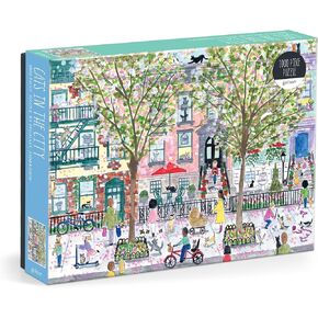 Galison Michael Storrings Cats in The City 1000 Piece Puzzle Featuring Beautiful Artwork of Cats in The City Garden