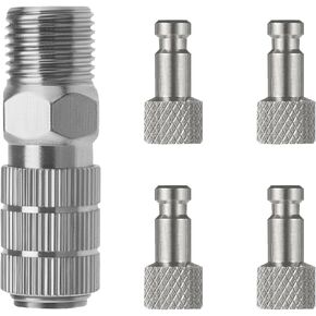JOYABEST Airbrush Quick Coupler Quick Release Adapter Connecter Kit with 4 Male Fittings 1/8" Male for paasche Airbrush