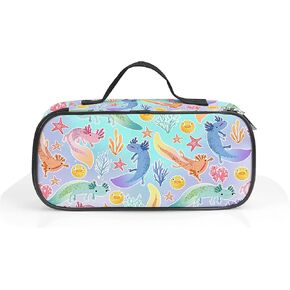 Kawaii Cat Pencil Case for Girls Boys, Animals Pencil Box for Kids Cat Pen Makeup Bag, Large Capacity Cat Pencil Pouch with Zipper Compartments for Office School