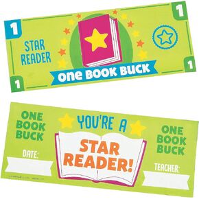 Book Bucks Play Money - 6" x 2.5" | Green | Pack of 300