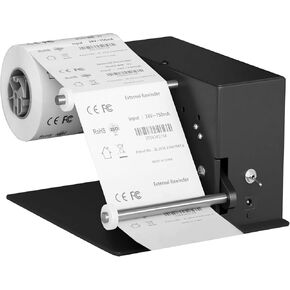 lukar Automatic Label Rewinder Machine, 180mm Rewinding Machine Synchronize with Printer, 8in/s Label Roller Machine, Black Label Winder Rewinder (R3)