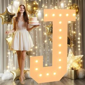 LOBOOM 4FT Marquee Letters, Giant Marquee Light Up Letters E, Large Mosaic Letters Sign 4 Feet Tall for Birthday Party Decoration Wedding Event Marry Me Baby Shower Bridal Shower