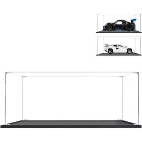 Display Case - Acrylic Clear Collectible Display Box for Lego 42176/10337 - Compatible with [Porsche GT4/Lamborghini Countach] - 15.75x7.87x5.9inch