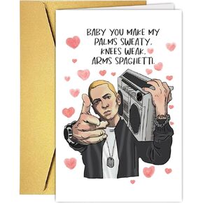 Cute Love Card, Anniversary Card Birthday Card, Awesome Valentine's Day Card Him, Funny Valentines Day Card Gift Husband Boyfriend Fiance, Romance Love You Card, Hip Hop Rap Music Card