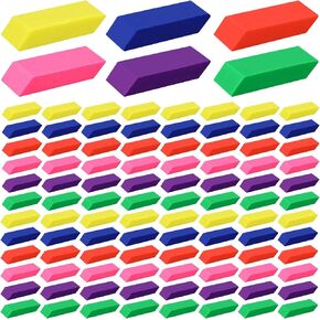 Harloon 180 Pcs Neon Erasers Bulk Pencil Eraser for Kids Bright Color Rubber Erasers School Erasers Standard Pencil Erasers for Drawing Home School Classroom Office Supplies, 6 Colors