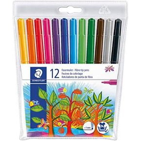 Staedtler Washable Felt Tip Markers for Kids, Ideal for Coloring & Drawing, 12 Pack, 325 WP12