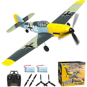 4 Channel RC Plane - Ready to Fly BF-109 RC Airplane, Easy Control for Beginners & Adults,Remote Control Airplane with Xpilot Stabilization System & One Key Aerobatic,Best Gift for Kids