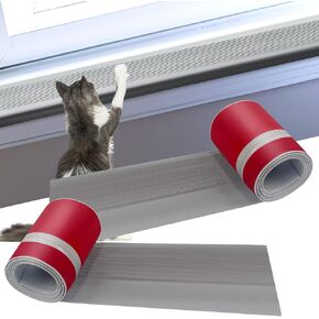2 Rolls Window Sill Protector from Dog Cat Scratching - 5.5 Inch x 6.6 Feet Cuttable Rubber Door Furniture Edge Protector from Dog and Cat Claw Scratching Chewing Slobbering on Window Sills