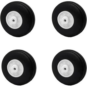 4pcs 1.5 بوصة RC طائرة إطارات الإسفنج الإسفنج مع محور البلاستي