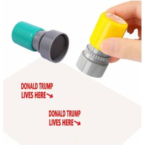 2 Pack Donald Trump Lives Here Stamp Fun Novelty Stamp Random Color
