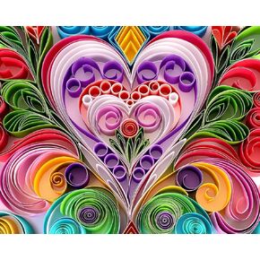Springbok Paper Hearts 1000 Piece Puzzle for Adults - Features a Beautiful Cut Paper Heart Arrangment