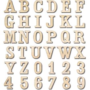 306 Pieces 1-1/4 Inch(1.25") Small Unfinished Wooden Letters and Wooden Numbers Decorative Font Alphabet Letters for Scrapbooking DIY Crafts Homemade Project