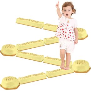 LadyRosian Balance Beam Stepping Stones Kit Balance Beam for Kids Indoor or Outdoor Play Toddler Stepping Stones Sensory Toys for Toddlers 12 Pack