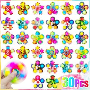 30 Pcs Fidget Spinners Toys for Boys Girls, Christmas Party Favors, Goodie Bag Stuffers Class Supplies Prizes for Students, Fidget Toys Bulk Sensory Toy for Kids