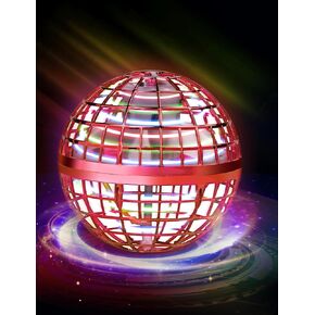 Galaxy Ball, 2024 Upgraded Hand-Controlled Flying Orb Ball Toy for Kids, Boomerang Ball Fly Fidget Spinner, Cosmic Globe 360°Rotating Spinning Hover Ball Indoor Outdoor Flying Spinner Mini (Red)