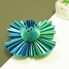 Gear Ball Fidget Toy - 3D Printed Stress Relief Spinner, Educational and Fun Gift for Kids & Adults, Durable & Eco-Friendly, Ideal for Birthday (Silk Green, M Size)