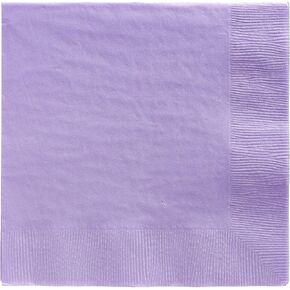 Amscan Big Party Pack Luncheon Napkins, 6.5" X 6.5", Lavender