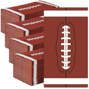 gisgfim 200Pcs Football Paper Napkins Sport Guest Towel Rugby Team Disposable Tissues Hand Napkins for Bathroom Baby Shower Boys Girls Game Birthday Touch Down Party Kitchen Decorations Supplies Favor