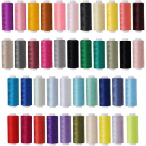 42 Spools Sewing Thread Kit for Hand Sewing and Machine Sewing Use, Colorful Polyester Thread Set 250 Yards per Spool 10500 Yards Total